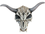страшная маска, череп буйвола, черепушка, череп зверя, череп с рогами, рожки, череп козла, трофей