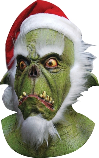 ГРИНЧ - похититель Рождества, маска Гринча, страшная маска, ужасная маска, латексная маска, маски
