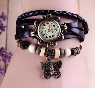 Часы кварцевые, часики, женские часы, винтажные часы, наручные часы, Viser butterfly  Design, винтаж