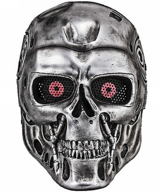 пластиковая маска, терминатор, terminator, маска для страйкбола, страшная маска, робот, маска робота